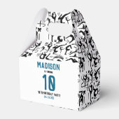 Girls Modern Black Gymnastics Kids 10th Birthday フェイバーボックス (正面サイド)