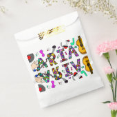 Girl's Name Aria, Flowers and Music Rectangular フェイバーバッグ (封をした状態)