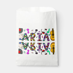 Girl's Name Aria, Flowers and Music Rectangular フェイバーバッグ