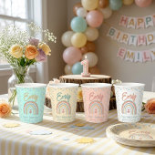 Girl's Natural Boho Party Pale Yellow 紙コップ