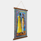 Girls' Night at the Speakeasy — Harlem, 1922 吊り下げ型タペストリー (傾斜あり)