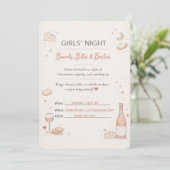Girls’ Night Charcuterie Party Invitation 招待状 (スタンド正面)