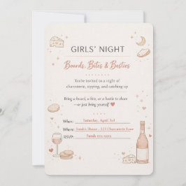 Girls’ Night Charcuterie Party Invitation 招待状