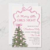 Girls Night Christmas Party Invitation 招待状 (正面)