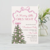 Girls Night Christmas Party Invitation 招待状 (スタンド正面)
