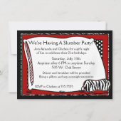 Girl's Night In PJパーティーin Red 招待状 (裏面)