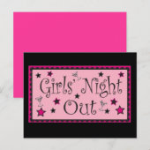 Girls Night Out:招待状 ポストカード (正面/裏面)