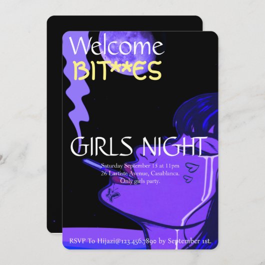 Girls night out 案内状 (正面/裏面)