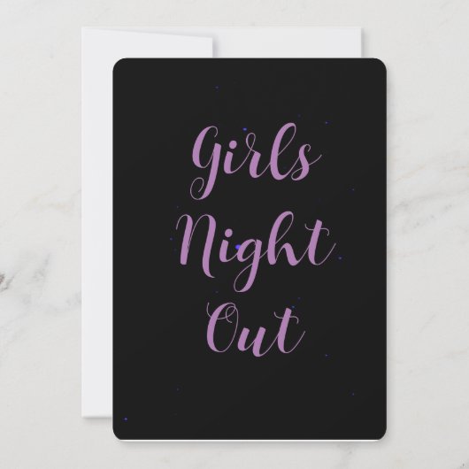 Girls night out 案内状 (裏面)