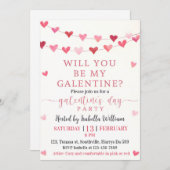 Girls Night Party - Will You Be My Galentine’s Day 招待状 (正面/裏面)