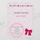 Girls Night Valentine's Day Party Invitation 招待状 (正面/裏面)