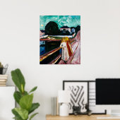 Girls on the Pier by Edvard Munch ポスター (ホームオフィス)