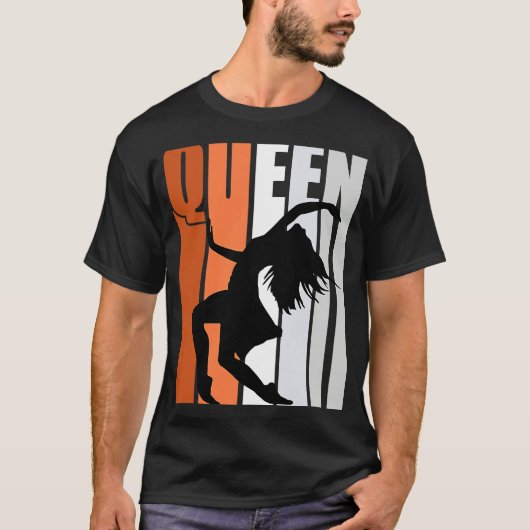 Girls Orange Dance Queen Princess Birthday Determi Tシャツ (正面)