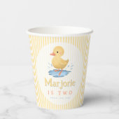 Girls Pastel Summer Farm Duck Toddler Birthday 紙コップ (裏面)