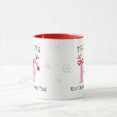 Girls Personalized Reindeer F Hot Chocolate Mug マグカップ (中央)