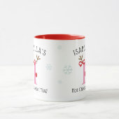 Girls Personalized Reindeer I Hot Chocolate Mug マグカップ (中央)