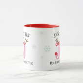 Girls Personalized Reindeer J Hot Chocolate Mug マグカップ (中央)