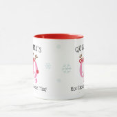 Girls Personalized Reindeer Q Hot Chocolate Mug マグカップ (中央)
