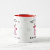 Girls Personalized Reindeer R Hot Chocolate Mug マグカップ (中央)
