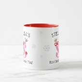 Girls Personalized Reindeer S Hot Chocolate Mug マグカップ (中央)