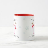 Girls Personalized Reindeer T Hot Chocolate Mug マグカップ (中央)