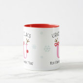 Girls Personalized Reindeer U Hot Chocolate Mug マグカップ (中央)
