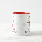 Girls Personalized Reindeer X Hot Chocolate Mug マグカップ (中央)