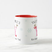 Girls Personalized Reindeer Y Hot Chocolate Mug マグカップ (中央)