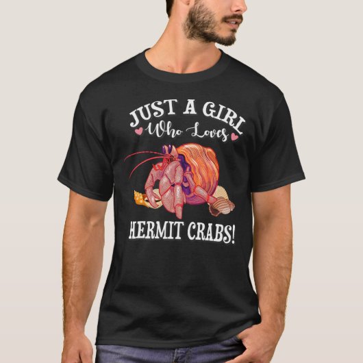 Girls Pet Hermit Crab Lover Tシャツ (正面)