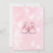 Girl's Pink Baby Shower Dog Themed 招待状 (裏面)