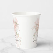 Girl's Pink First Communion Floral Bow 紙コップ (左)