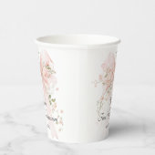 Girl's Pink First Communion Floral Bow 紙コップ (右)