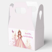 Girls Pink Princess Personalised Favour Box フェイバーボックス (オープン)