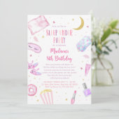 Girls Pink Sleep Under Birthday 招待状 (スタンド正面)