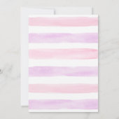 Girls Pink Sleep Under Birthday 招待状 (裏面)