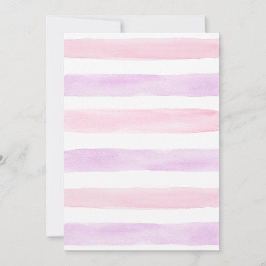 Girls Pink Sleep Under Birthday 招待状 (裏面)