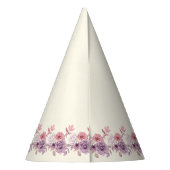Girls Pretty Ponies Pastel Floral Horse パーティーハット (裏面)