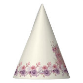 Girls Pretty Ponies Pastel Floral Horse パーティーハット (左)