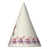 Girls Pretty Ponies Pastel Floral Horse パーティーハット (右)