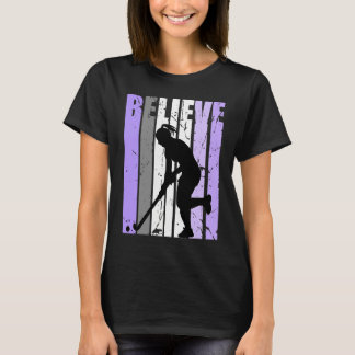 Girls Purple Distressed Believe Loves Team Girl In Tシャツ