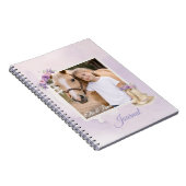 Girls Purple Floral Horse ノートブック (右側)