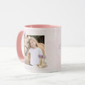 Girls Purple Floral Horse マグカップ (正面左)