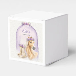 Girls Purple Floral Horse Birthday フェイバーボックス