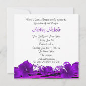 Girls Purple Zebra卒業発表 招待状 (裏面)