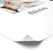 Girls Rainbow First Year Birthday Photo Collage ポスター (コーナー)