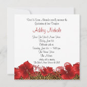 Girls Red Leopard卒業発表 招待状 (裏面)