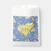 Girls Retro Purple Unicorn Birthday フェイバーバッグ (正面)