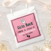 GIRLS ROCK ベビーシャワー フェイバーバッグ (クリップ留めされた状態)