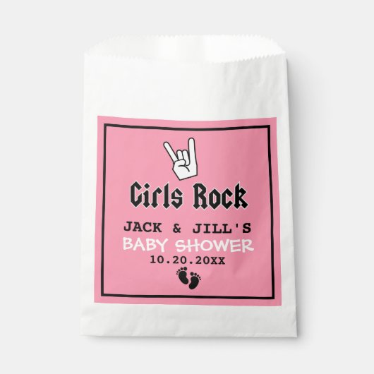 GIRLS ROCK ベビーシャワー フェイバーバッグ (正面)