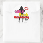 Girls Rock Metal Detecting Round Stickers ラウンドシール (バッグ)